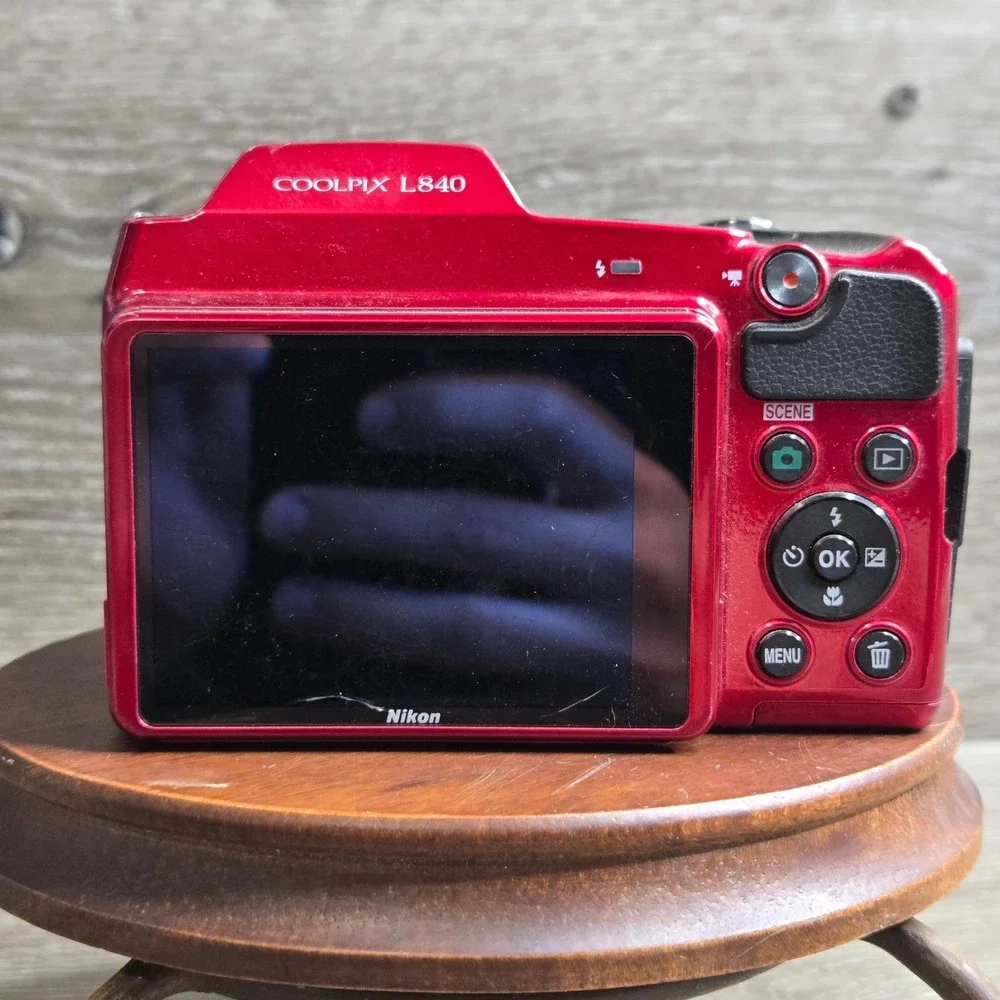 Nikon COOLPIX L840 Digital Camera Red 16.0MP 38x Opt Zoom WiFi Full HD Tested